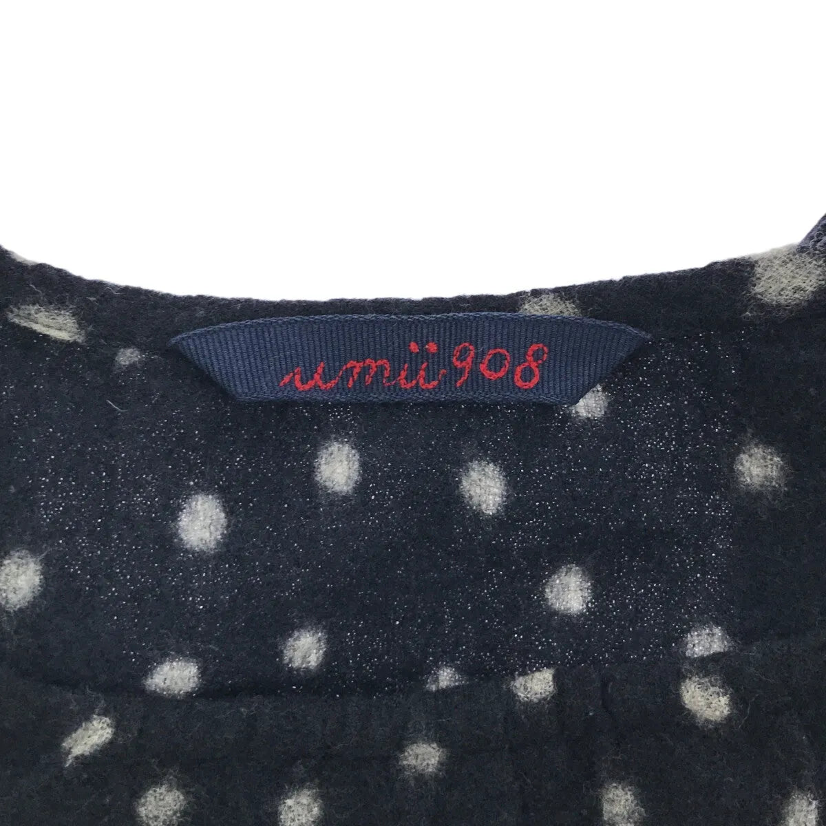 Umii 908 |羊毛圓點抽繩洋裝 | 2 |海軍 |女性的