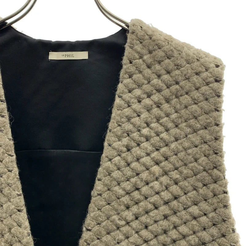LE PHIL / ルフィル | ウール混 Vネック ベスト | F | レディース