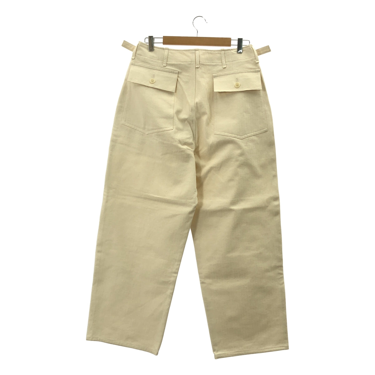 【新品】  MAATEE&SONS / マーティー&サンズ | 2023AW | UTILITY PT コットン ヘリンボーン ユーティリティ ベイカーパンツ | 1 | 生成り | メンズ