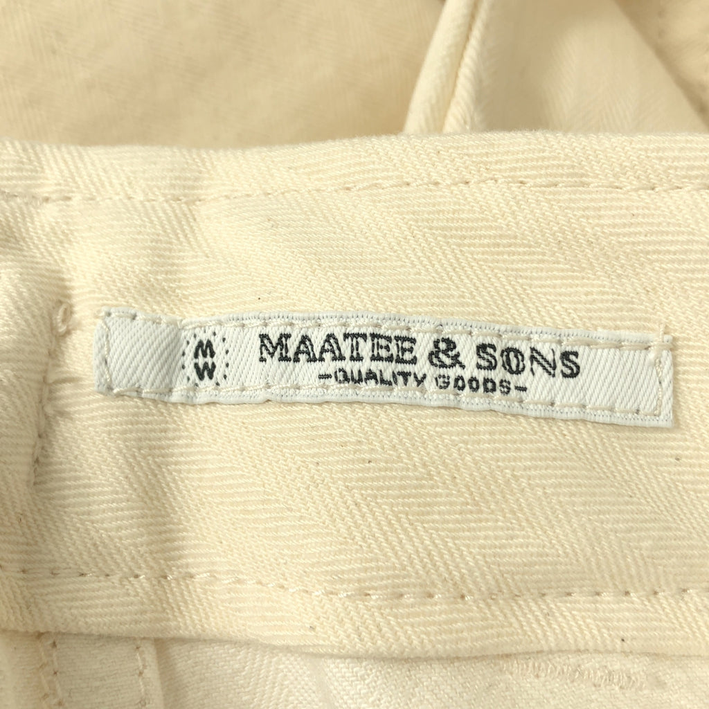【신품】 MAATEE &amp; SONS / 마티 &amp; 샌즈 | 2023AW | UTILITY PT 코튼 헤링본 유틸리티 베이커 팬츠 | 1 | 생성 | 남성