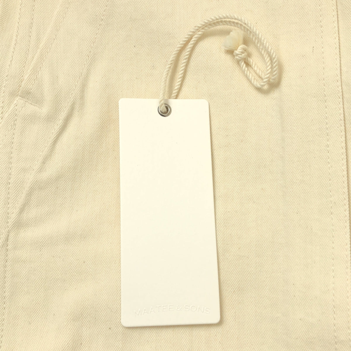 【신품】 MAATEE &amp; SONS / 마티 &amp; 샌즈 | 2023AW | UTILITY PT 코튼 헤링본 유틸리티 베이커 팬츠 | 1 | 생성 | 남성