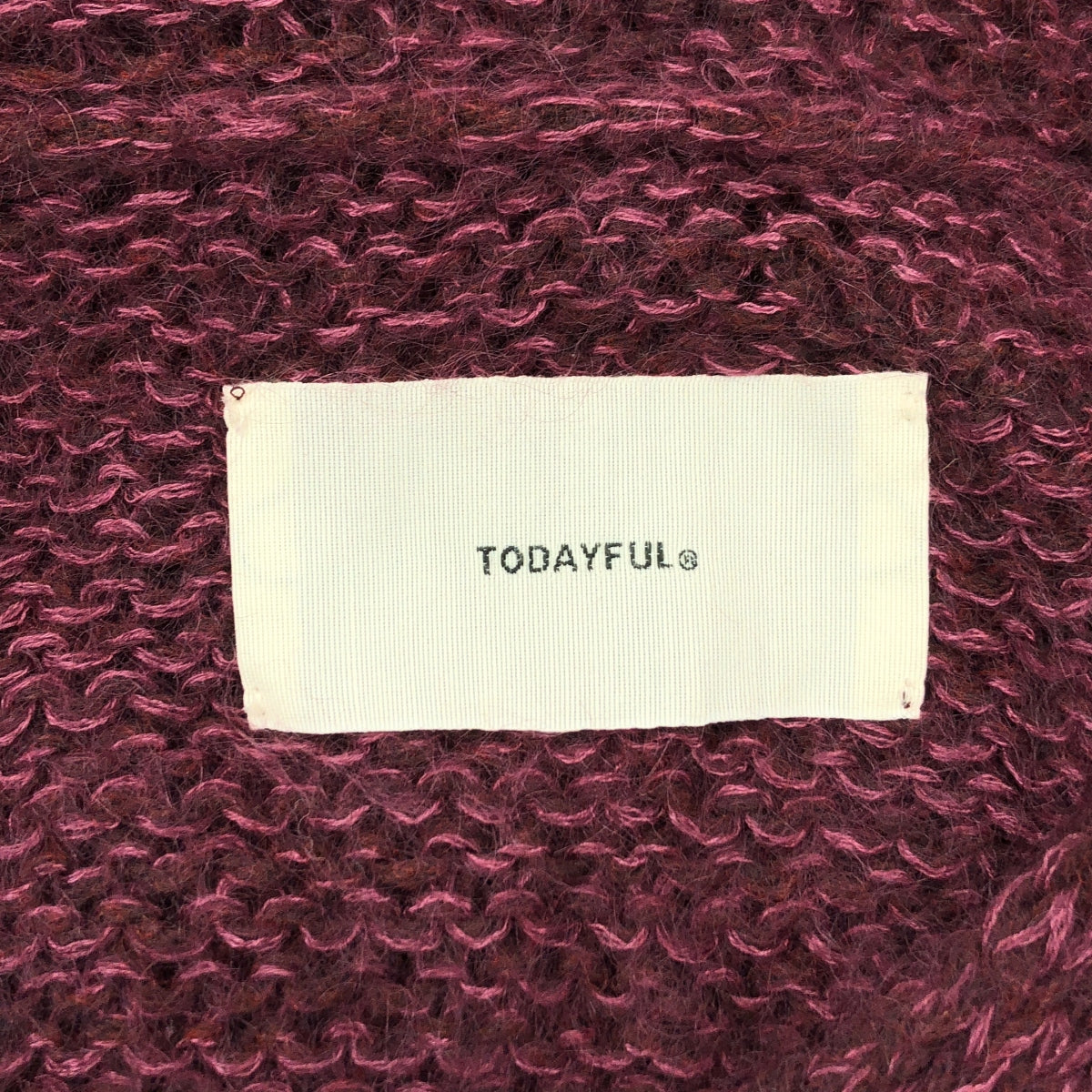 TODAYFUL / トゥデイフル | ウール モヘヤ シルク ニット プルオーバー | F | ボルドー | レディース