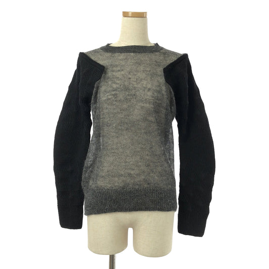 JUNYA WATANABE COMME des GARCONS / Junya Watanabe | 2015AW | Wool Mohair Sleeve Docking Knit Pullover | S | Women's