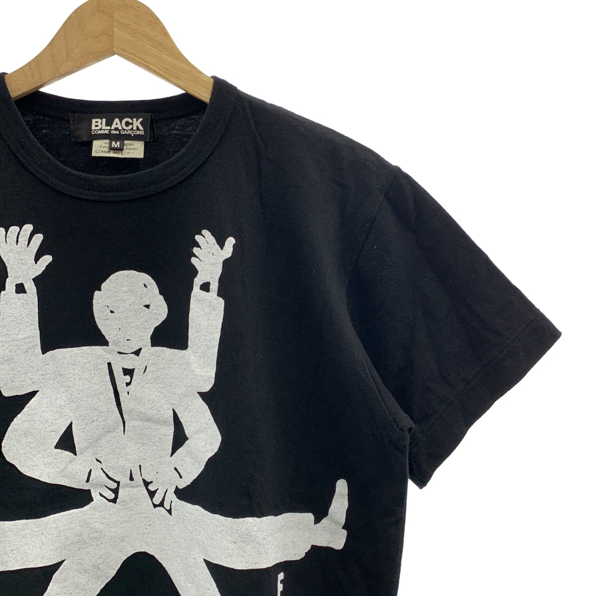 BLACK COMME des GARCONS / 블랙콤 데 걸슨 | 2019AW | 인쇄 가공 코튼 크루넥 컷소우 | M |