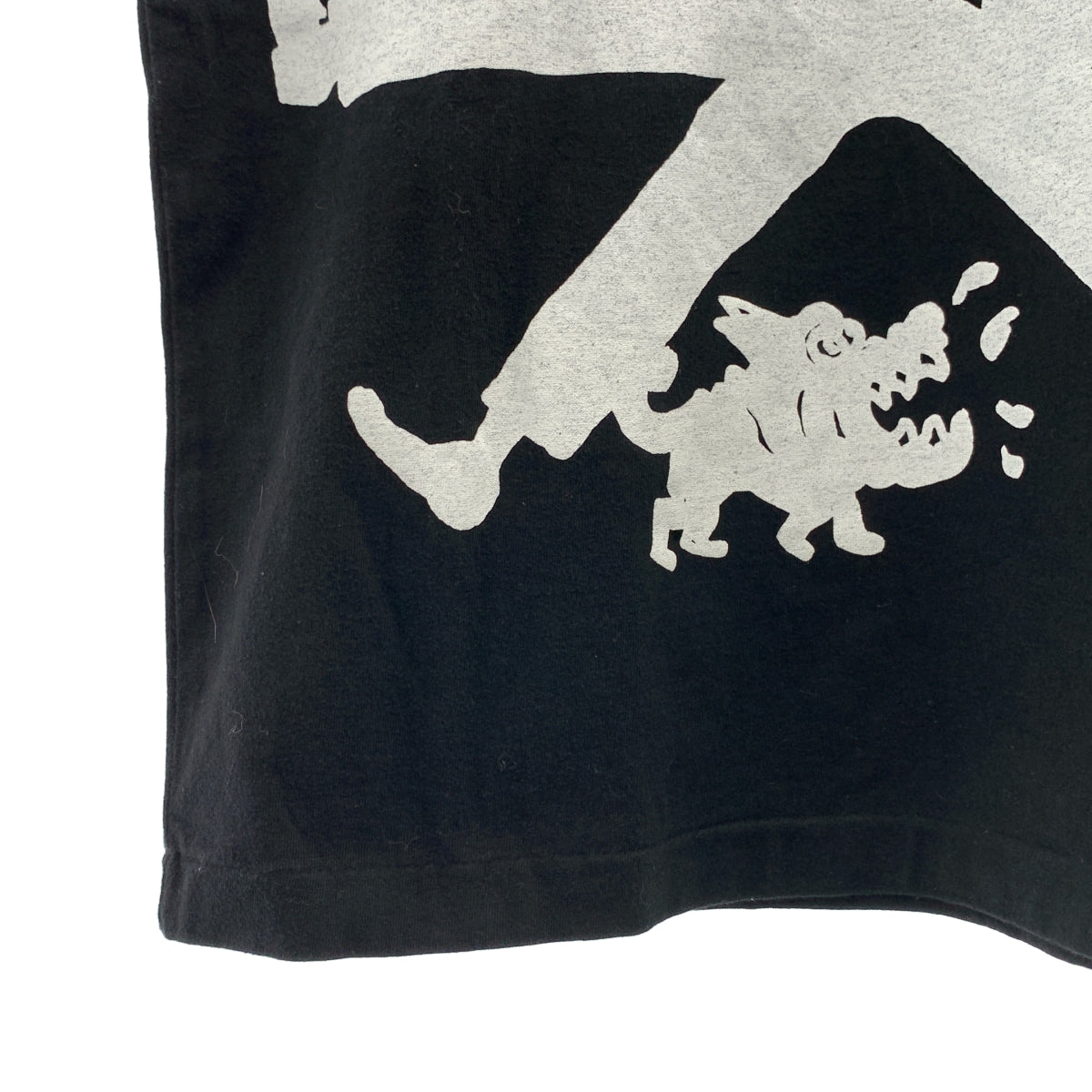 BLACK COMME des GARCONS / 블랙콤 데 걸슨 | 2019AW | 인쇄 가공 코튼 크루넥 컷소우 | M |