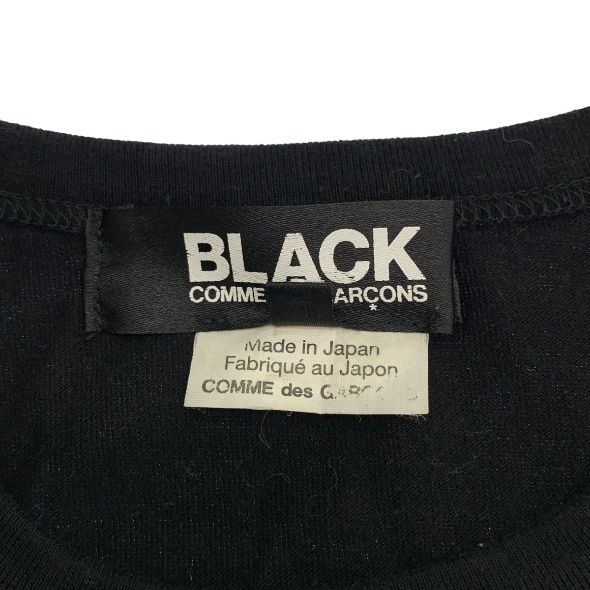 BLACK COMME des GARCONS / 블랙콤 데 걸슨 | 2019AW | 인쇄 가공 코튼 크루넥 컷소우 | M |