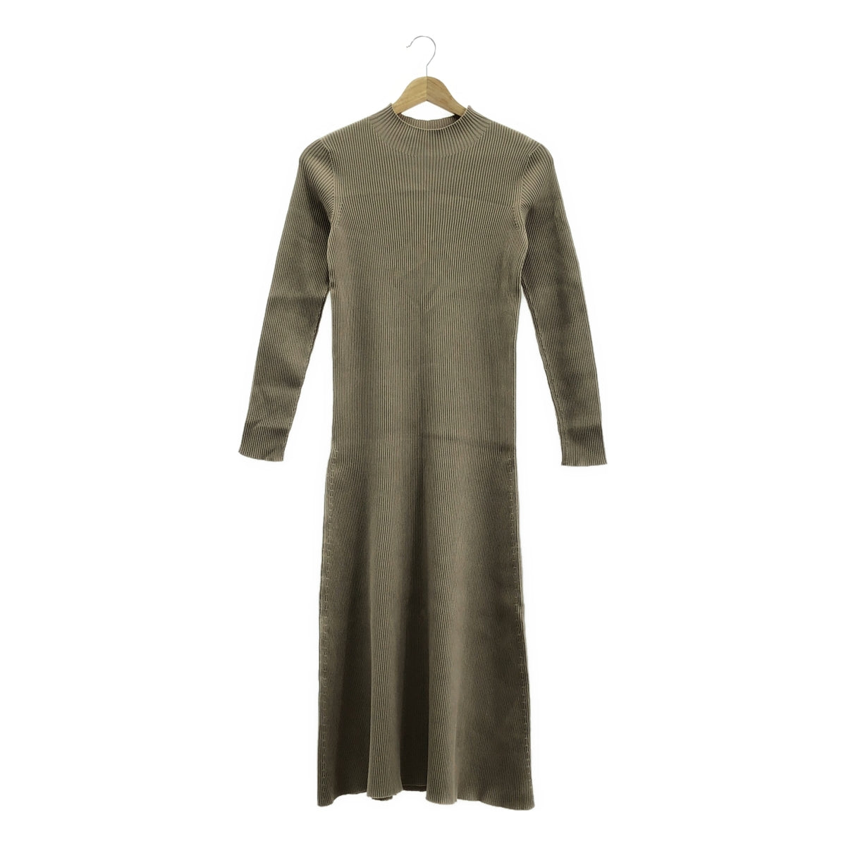 CFCL / シーエフシーエル | PORTRAIT DRESS 2 ポートレートドレス / リブ フレア ロングワンピース | 1 | ベージュ | レディース