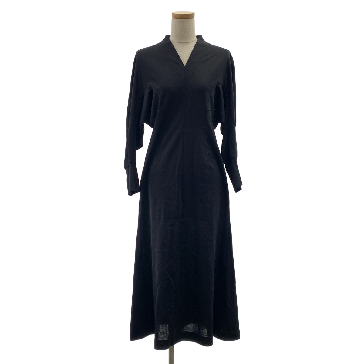 Mame Kurogouchi / マメクロゴウチ | 2022AW | V-Neck Classic Cotton Dress コットン Vネック ワンピース | 1 | レディース