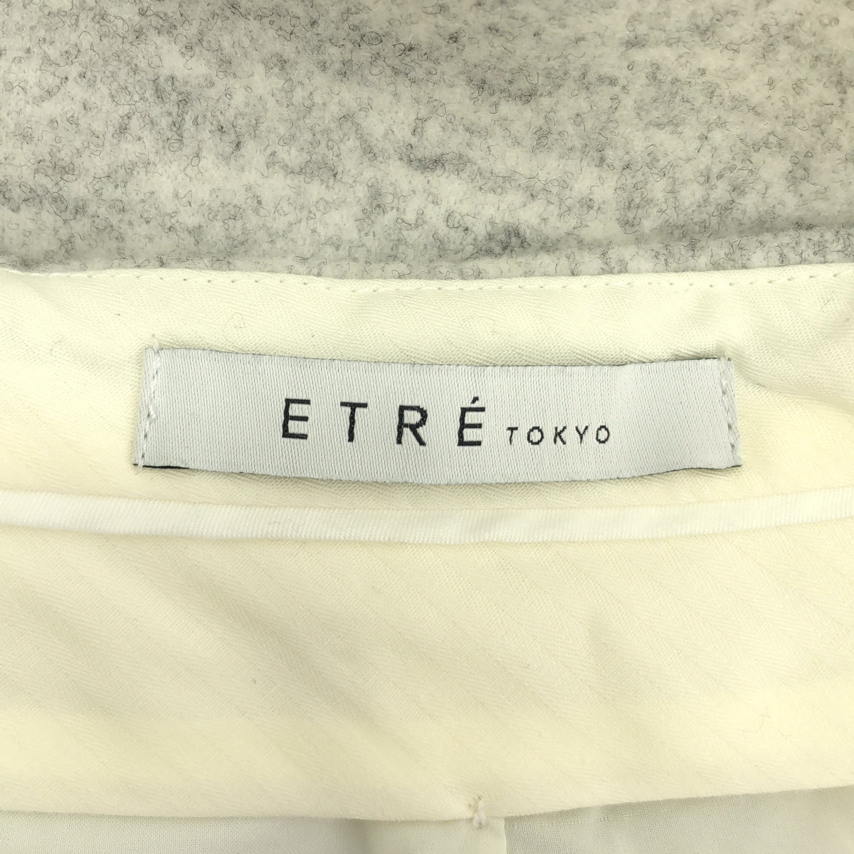 ETRE TOKYO / エトレトウキョウ | メルトン ジャージー タックパンツ | S | グレー | レディース