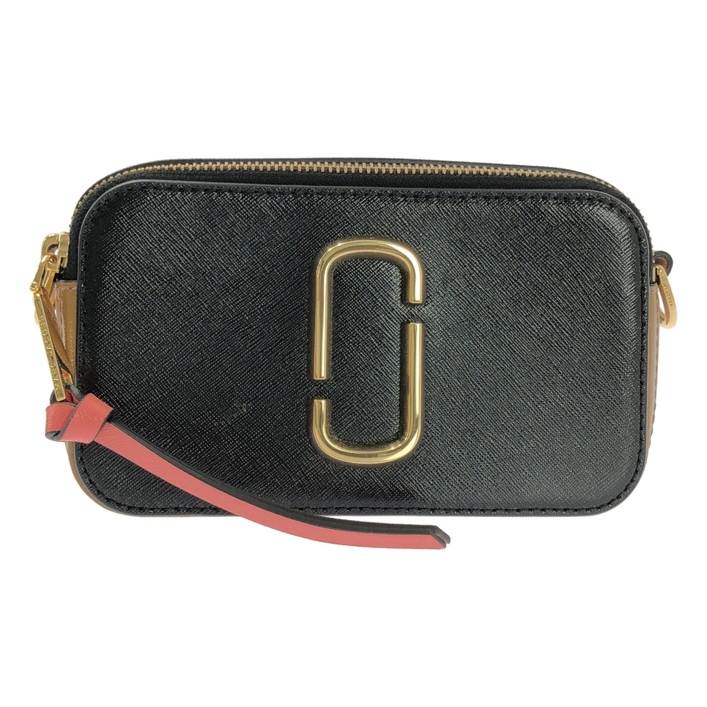 【成色極佳】MARC JACOBS THE SNAPSHOT Logo 單肩包 | 黑/粉/棕色 | 女士