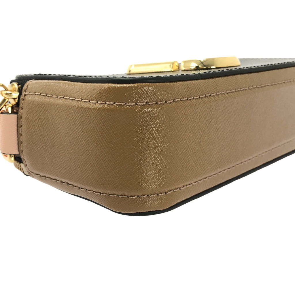 【成色極佳】MARC JACOBS THE SNAPSHOT Logo 單肩包 | 黑/粉/棕色 | 女士