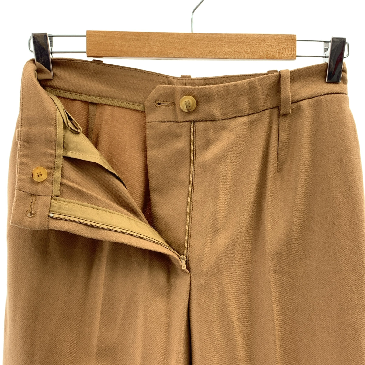 愛馬仕 | Margiela 時期 H 型羈扣羊絨直筒褲 | 38 碼 | 女款