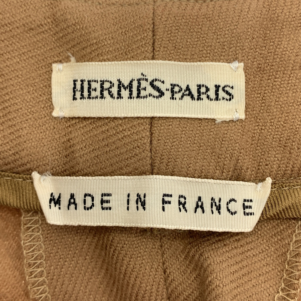 愛馬仕 | Margiela 時期 H 型羈扣羊絨直筒褲 | 38 碼 | 女款