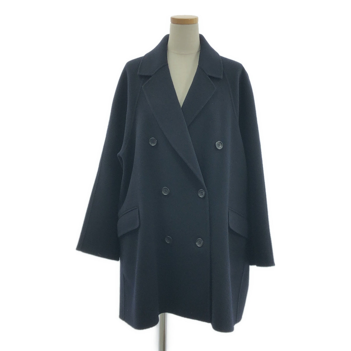 Plage / 플라주 | 2022AW | 해밀턴 와이드 컬러 쇼트 코트 | 36 | 네이비 | 여성