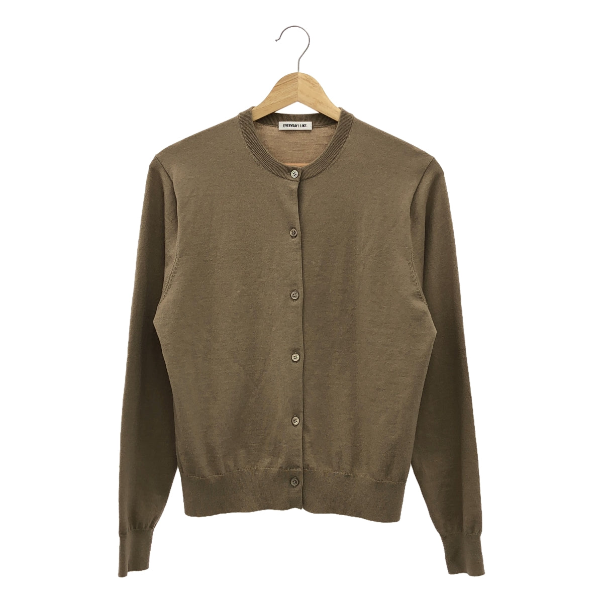 Deuxieme Classe / ドゥーズィエムクラス | 2023AW | Stretch Wool クルーネックカーディガン | F | ベージュ | レディース