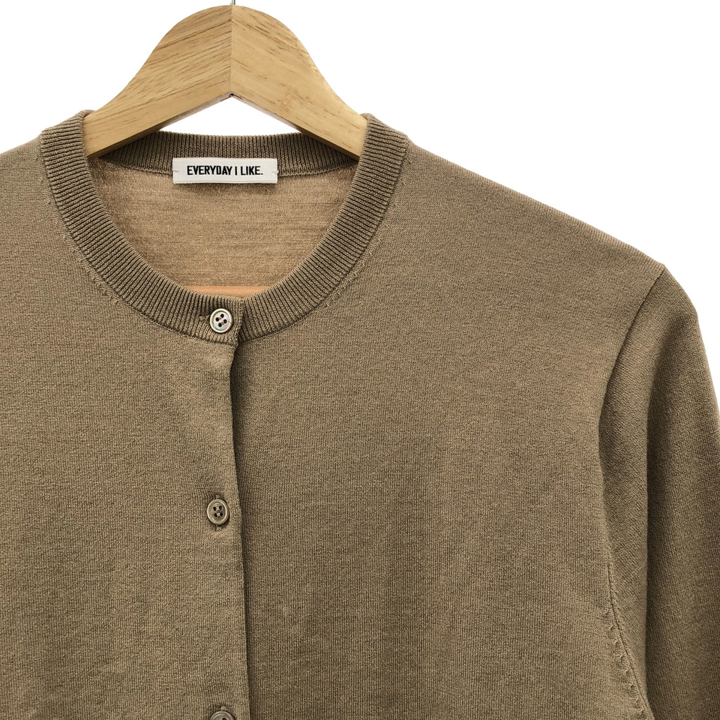 Deuxieme Classe / ドゥーズィエムクラス | 2023AW | Stretch Wool クルーネックカーディガン | F | ベージュ | レディース