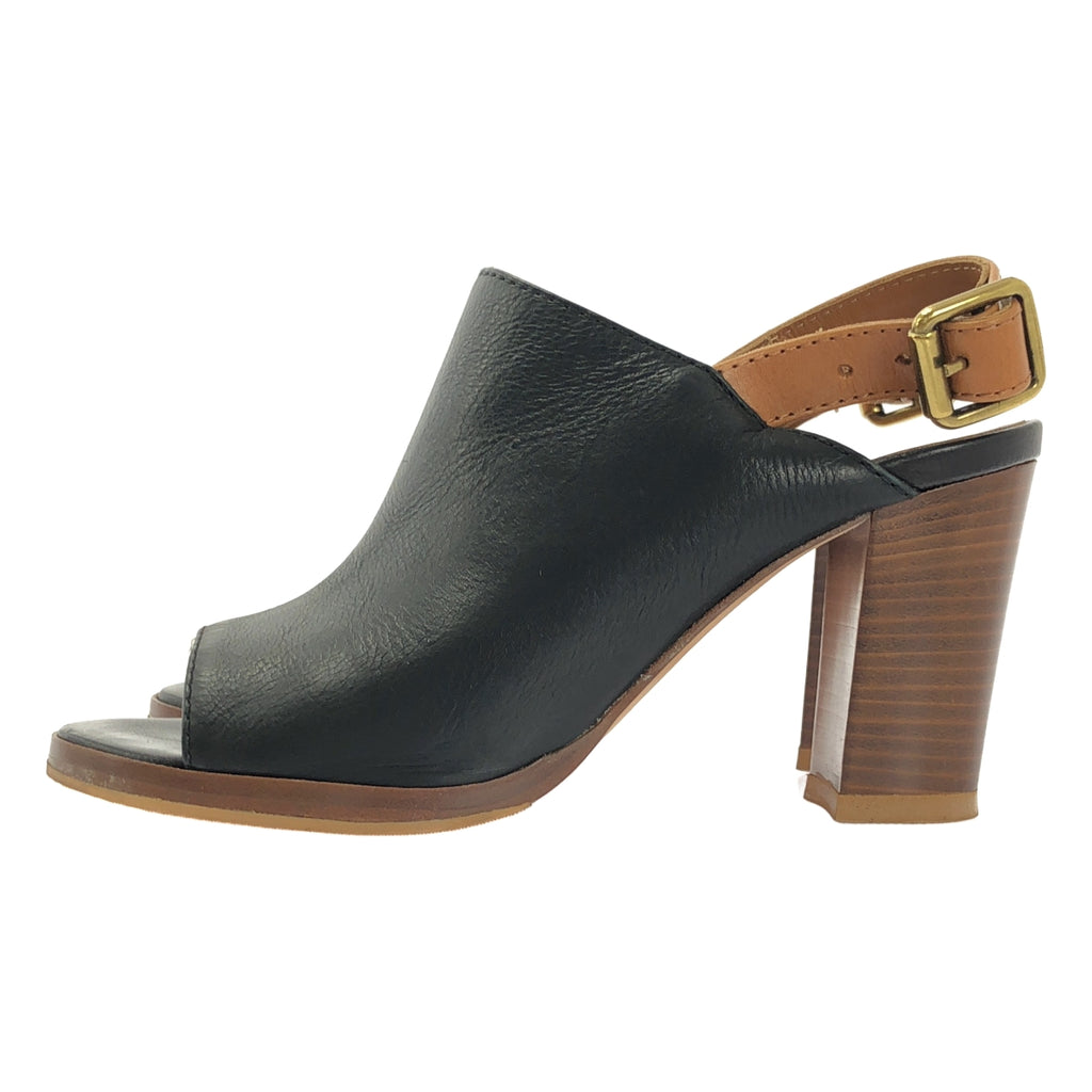 Fabio Rusconi / ファビオルスコーニ | レザー ストラップ ヒール サンダル | 35 | レディース