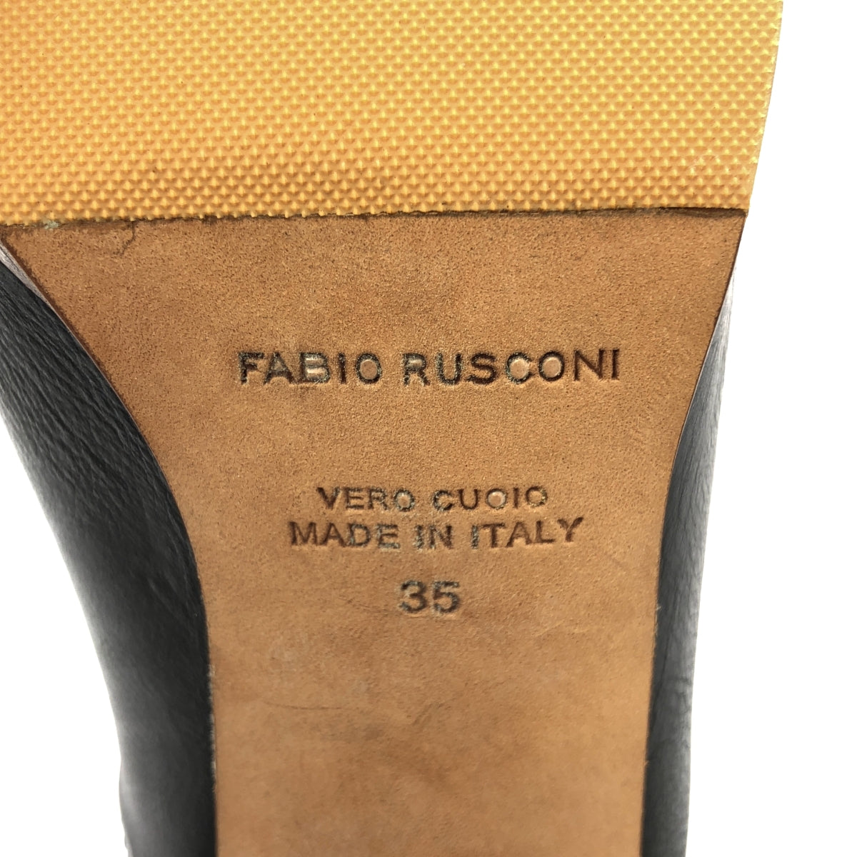 Fabio Rusconi / ファビオルスコーニ | レザー ストラップ ヒール サンダル | 35 | レディース