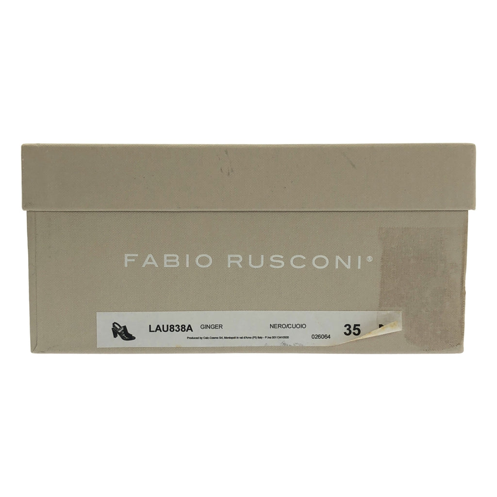 Fabio Rusconi / ファビオルスコーニ | レザー ストラップ ヒール サンダル | 35 | レディース