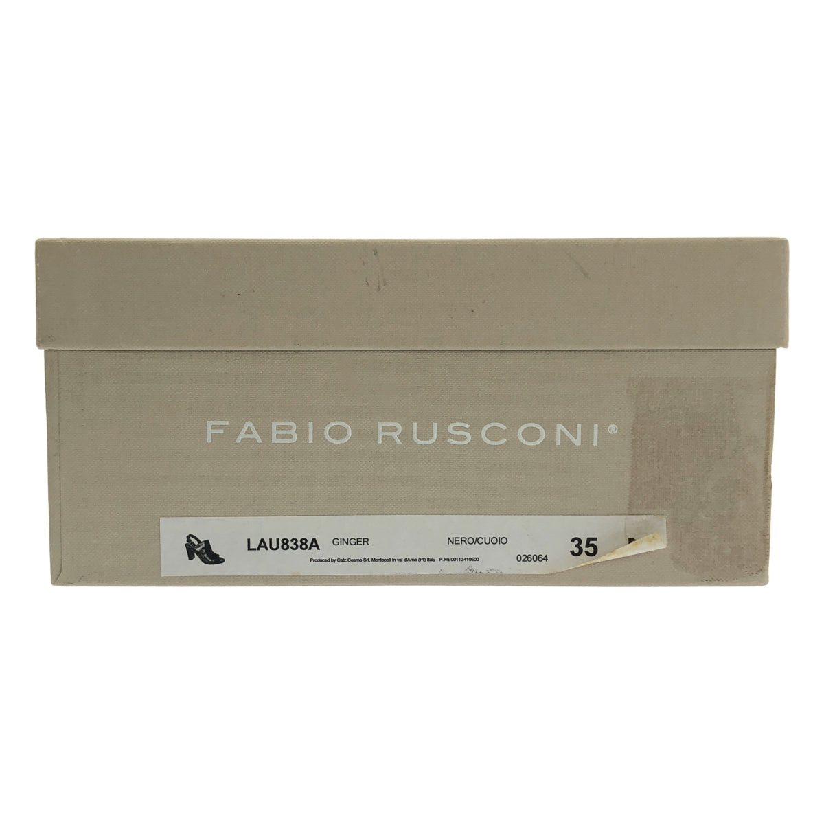 Fabio Rusconi / ファビオルスコーニ | レザー ストラップ ヒール サンダル | 35 | レディース