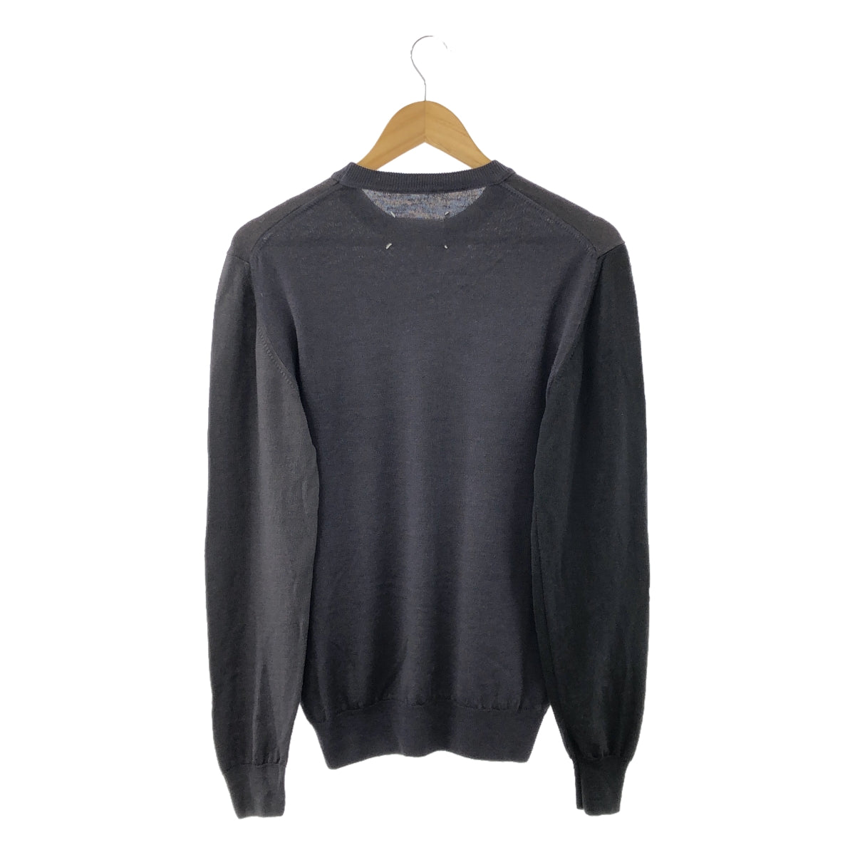 Martin Margiela | 2006AW | Kokonoe Paneled Crew Neck Knit | S | Charcoal Gray | Men's