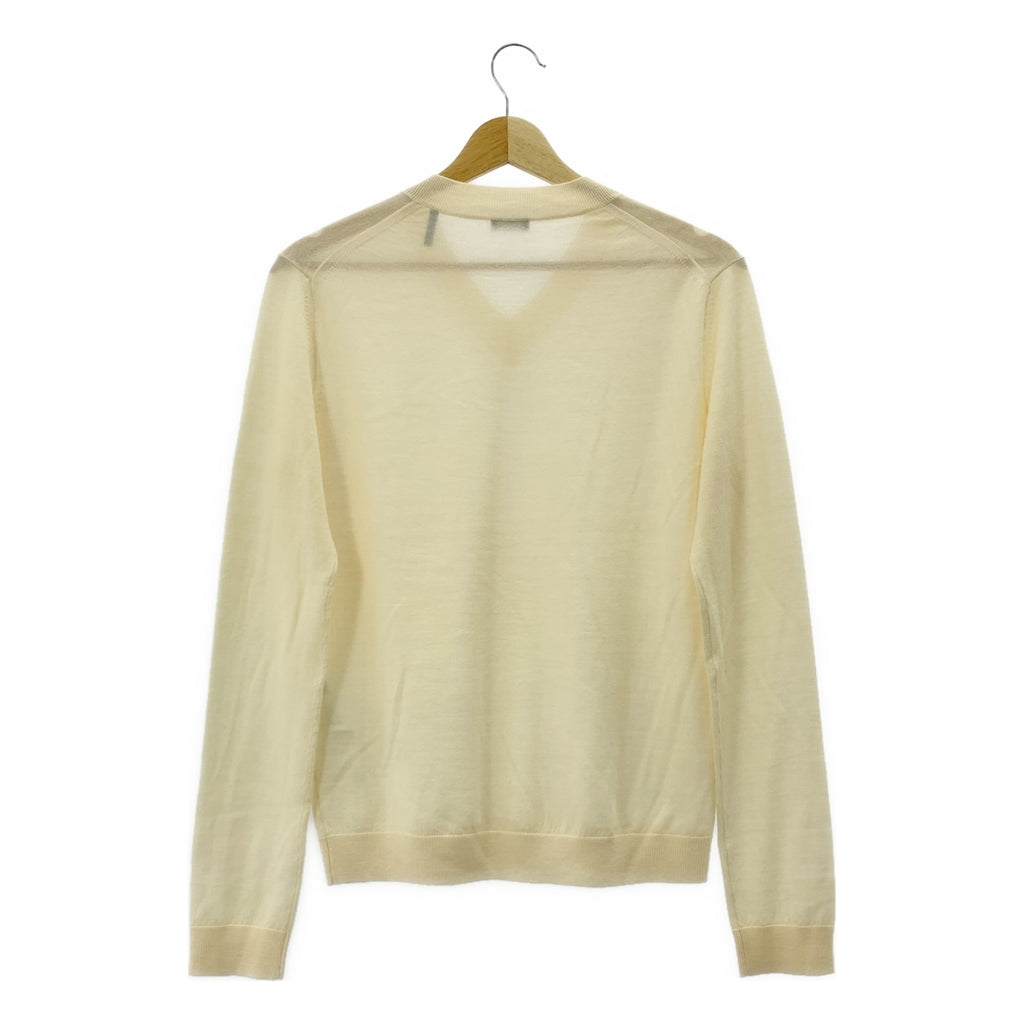 JIL SANDER 海軍藍 | 高針羊毛V領毛衣 | S尺寸 | 女款