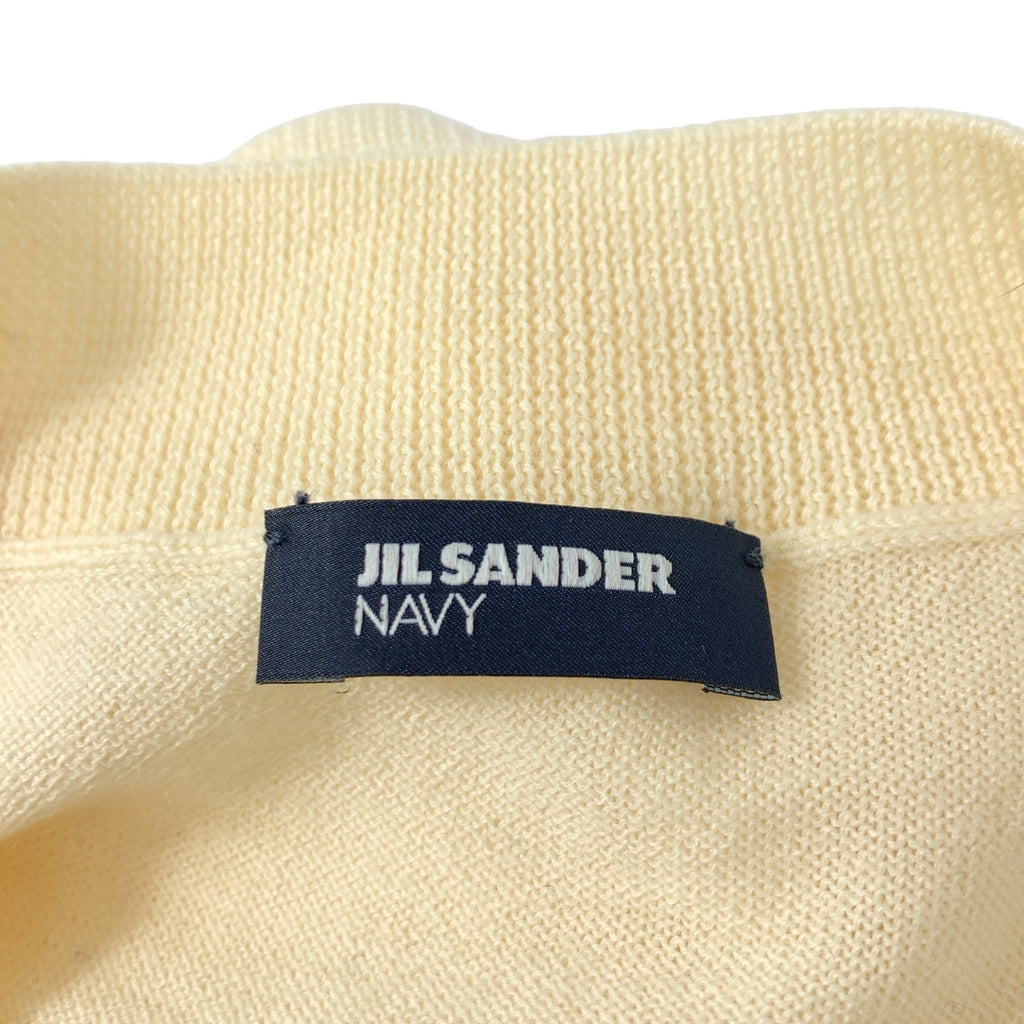 JIL SANDER 海軍藍 | 高針羊毛V領毛衣 | S尺寸 | 女款