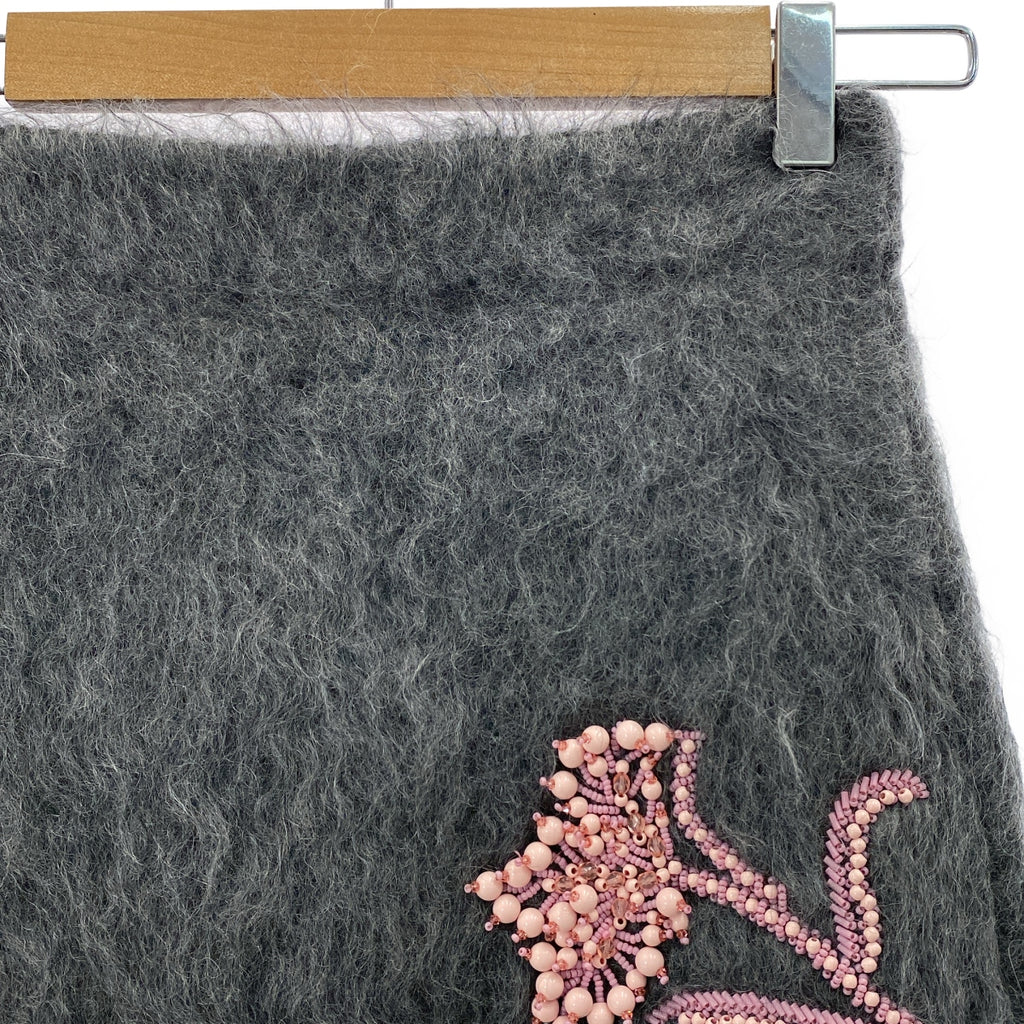 PRADA / 프라다 | 모헤어 비즈 자수 스커트 | 38 | 여성