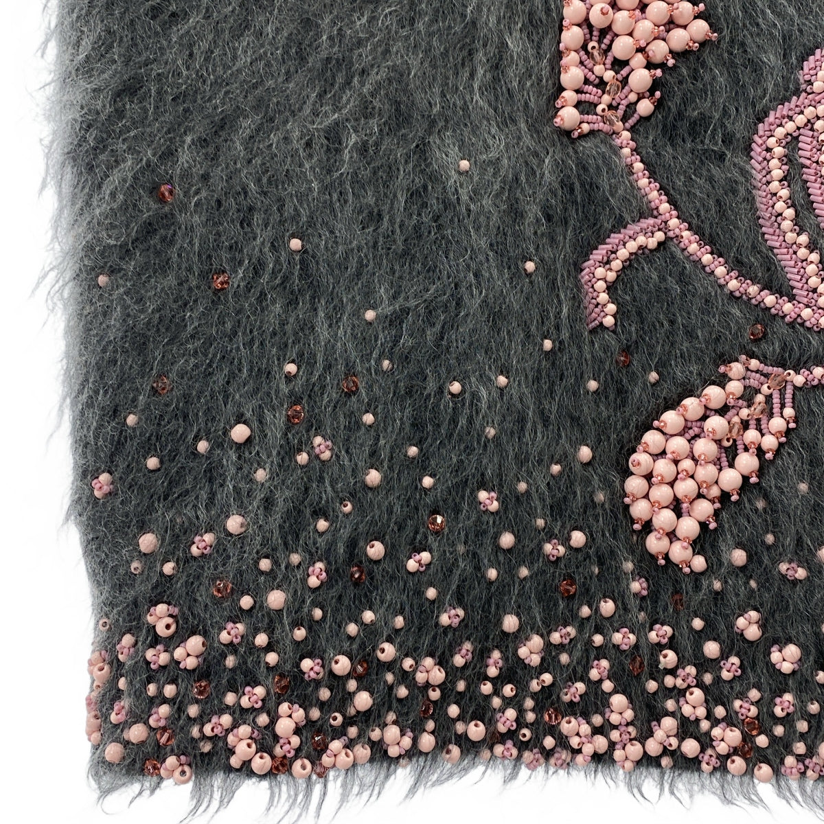 PRADA / 프라다 | 모헤어 비즈 자수 스커트 | 38 | 여성