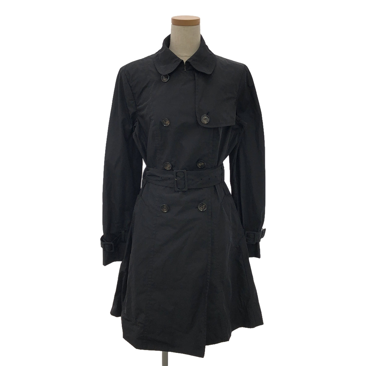 WEEKEND MAX MARA / ウィークエンドマックスマーラ | ベルテッド トレンチコート | 42 | ブラック | レディース