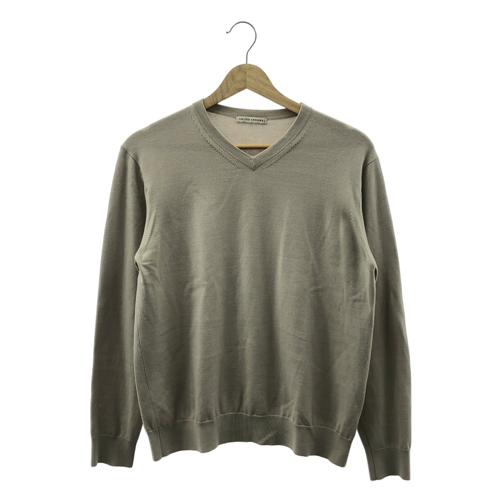 UNITED ARROWS / ユナイテッドアローズ | コットンハイゲージ クルーネック | S | ベージュ | メンズ