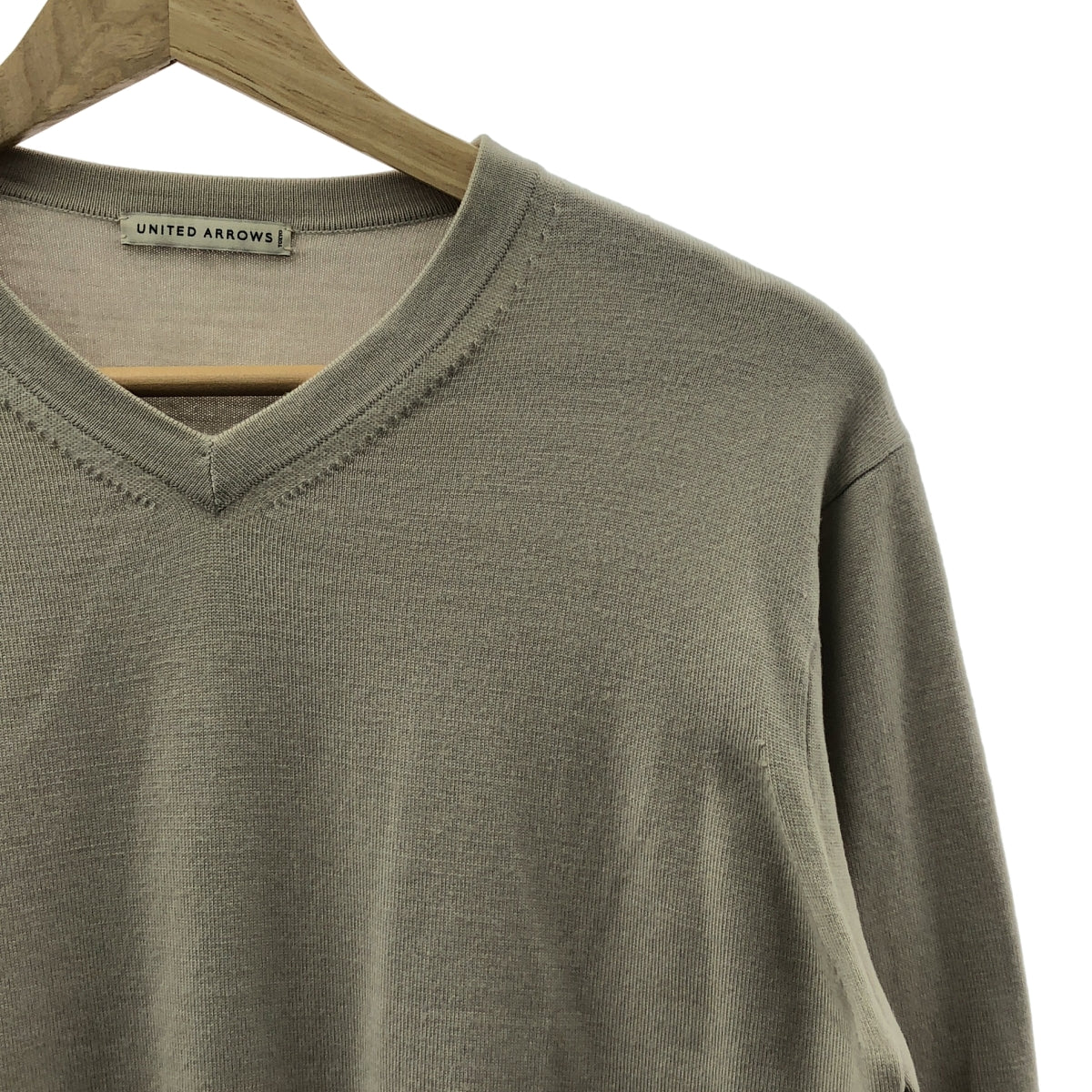 UNITED ARROWS / ユナイテッドアローズ | コットンハイゲージ クルーネック | S | ベージュ | メンズ