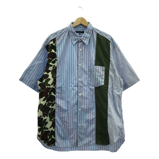 COMME des GARCONS HOMME / コムデギャルソンオム | 2023SS | 綿ストライプ×多素材MIX S/S シャツ | M | メンズ