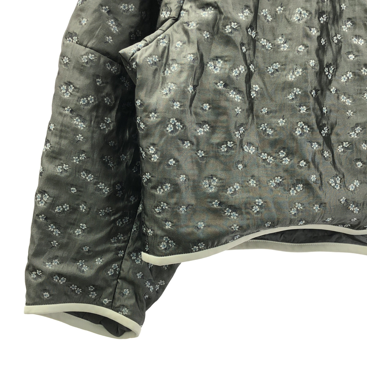 Mame Kurogouchi / マメクロゴウチ | 2021AW | 金木犀 フラワー エンブロイダリー ノーカラー ジャケット | 1 | レディース