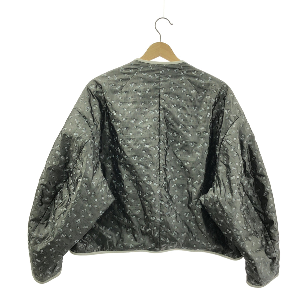 Mame Kurogouchi / マメクロゴウチ | 2021AW | 金木犀 フラワー エンブロイダリー ノーカラー ジャケット | 1 | レディース