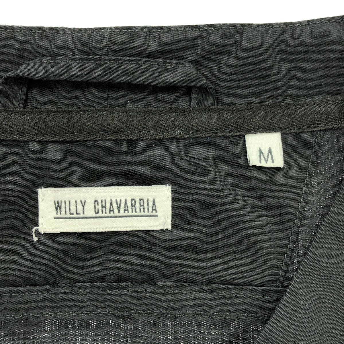 【新品】  WILLY CHAVARRIA / ウィリーチャバリア | JAIL SHIRT Vネック オーバーサイズ プルオーバー 半袖シャツ | M | ブラック | メンズ