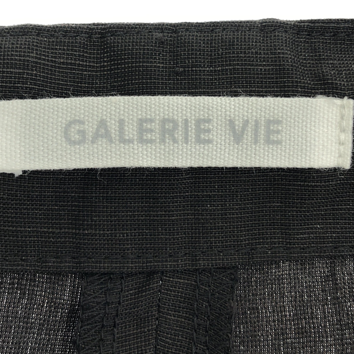 GALERIE VIE / ギャルリーヴィー | リネン キュプラ シルク サイドギャザー ストレートパンツ | 36 | ダークブラウン | レディース