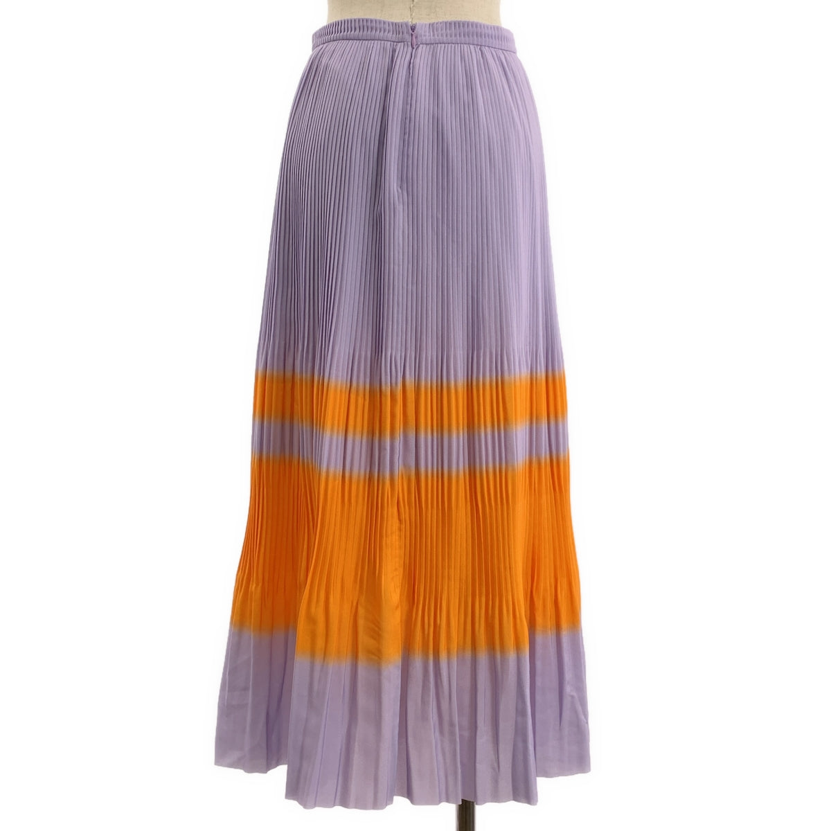 [近新] DRIES VAN NOTEN | 2019 春夏 | 印花百褶長裙 | XS 碼 | 紫色/橙色 | 女款