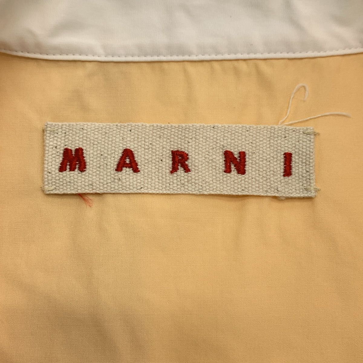 MARNI | 2022 春夏 | 雙色無袖長前襯衫 | 38 碼 | 米色/白色 | 女款