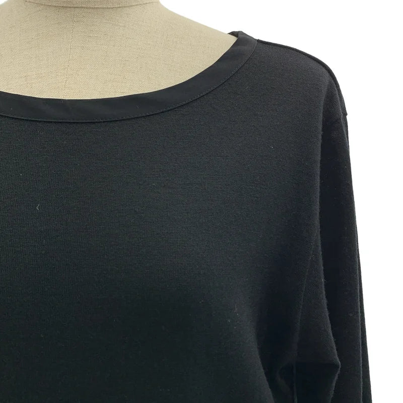 Y's / ワイズヨウジヤマモト | 異素材 切替 ドッキング ギャザー ボリューム ニット ワンピース |