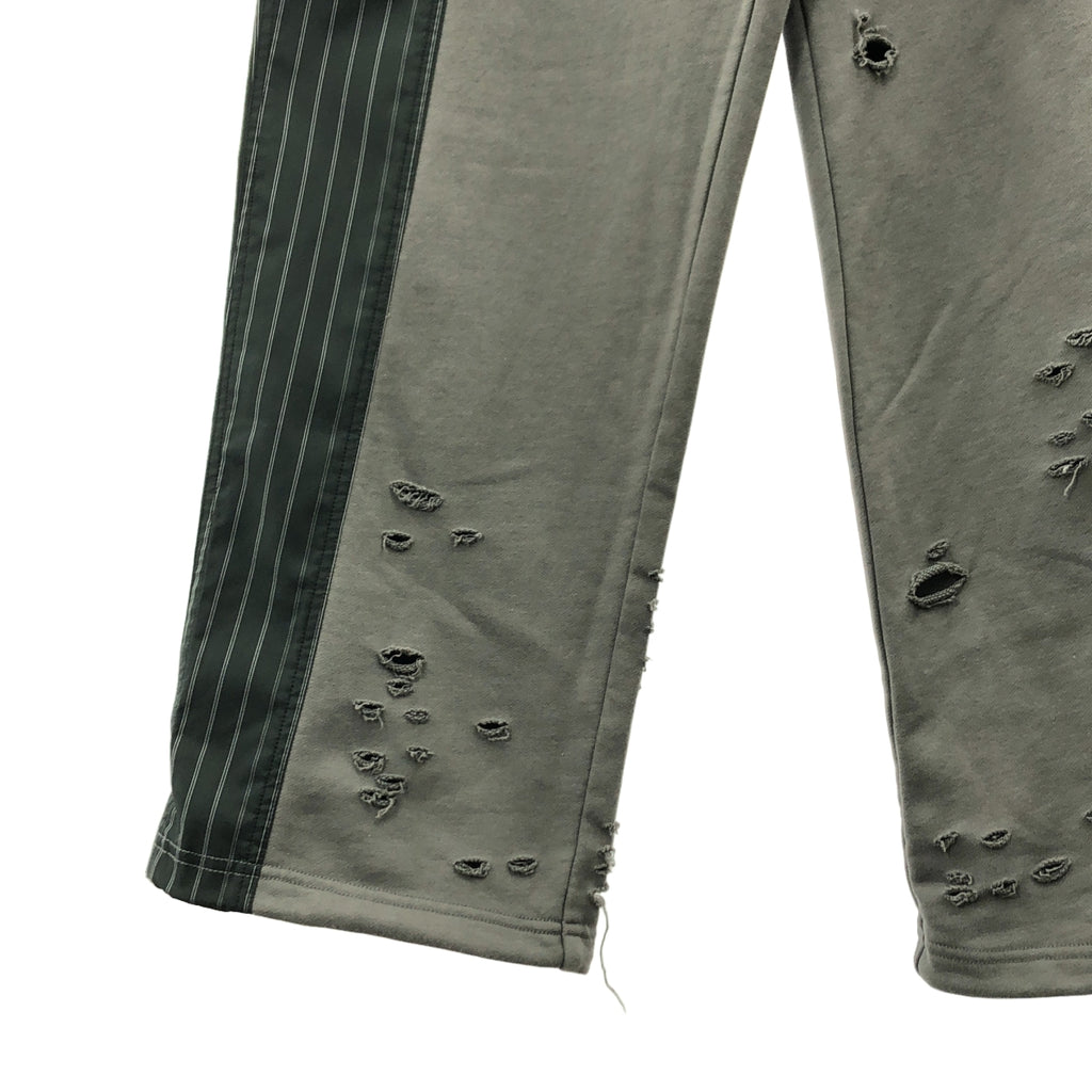 FenG CHen WANG / 펜첸완 | pinstripe-print panel trousers 핀 스트라이프 패널 카고 바지 스웨트 팬츠 | S | 남성