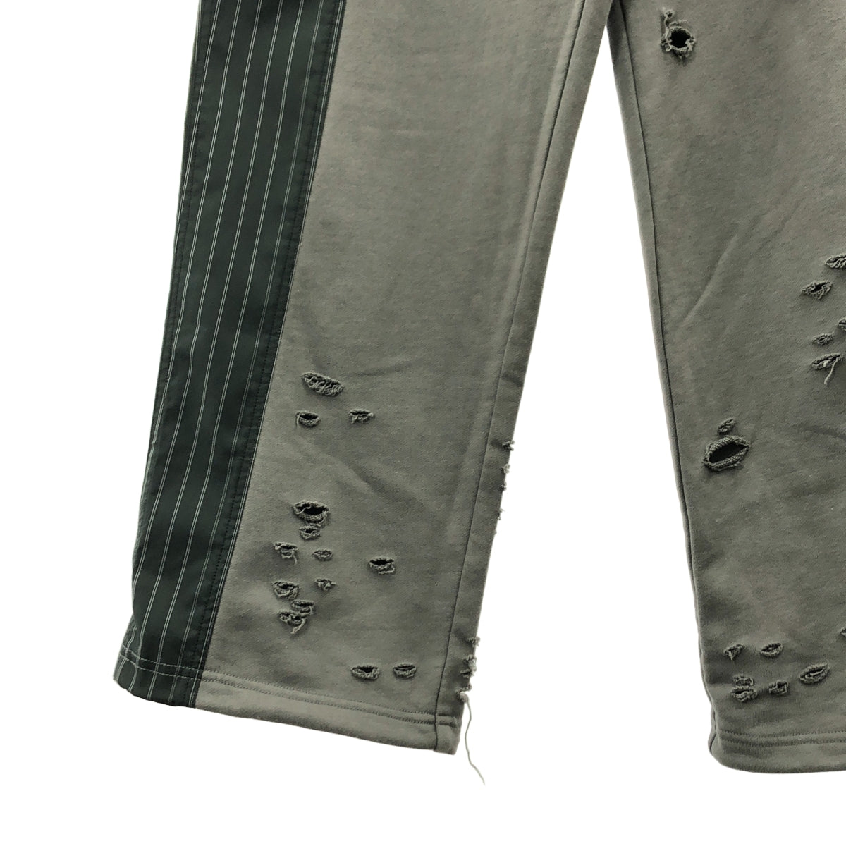 FenG CHen WANG / 펜첸완 | pinstripe-print panel trousers 핀 스트라이프 패널 카고 바지 스웨트 팬츠 | S | 남성