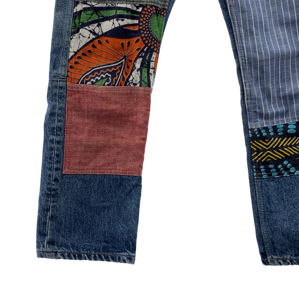 JUNYA WATANABE COMME des GARCONS / 준야와타나베 | denim / 패치워크 데님 팬츠 | XS | 인디고 | 여성
