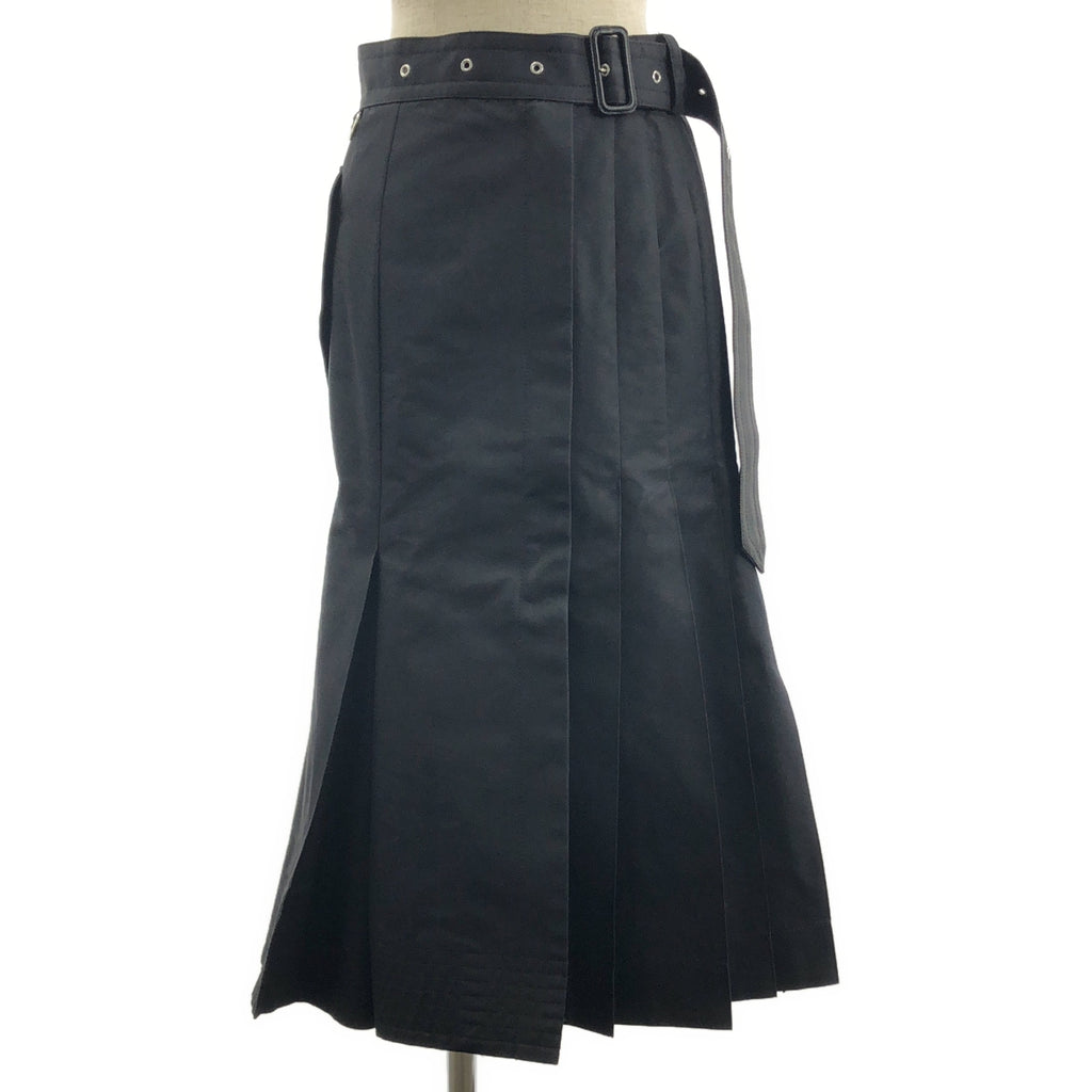 sacai / 사카이 | cotton Gabardine Skirt 코튼 스커트 | 1 | 블랙 | 여성