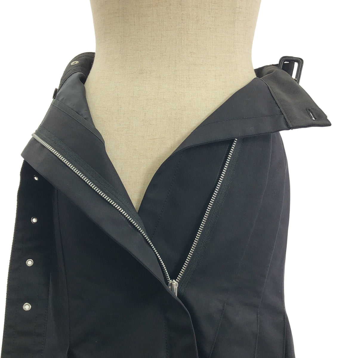sacai / 사카이 | cotton Gabardine Skirt 코튼 스커트 | 1 | 블랙 | 여성