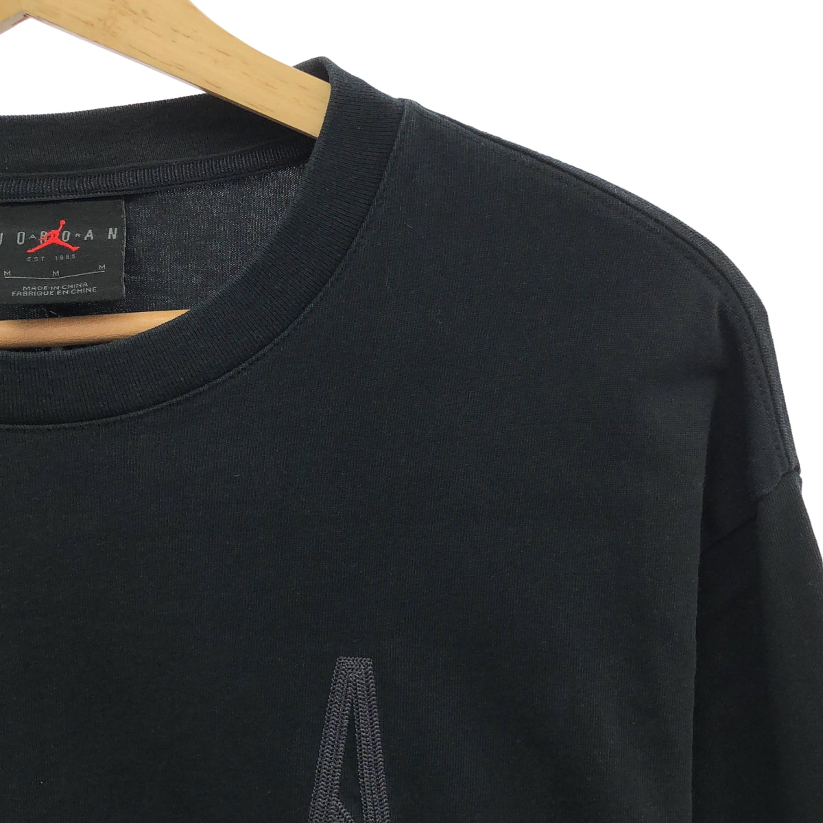 NIKE / 나이키 | Jordan × A Ma Maniere / 아마마니에르 L / S Tee / 엠브로이드 로고 컷소우 | M | 블랙 | 남성