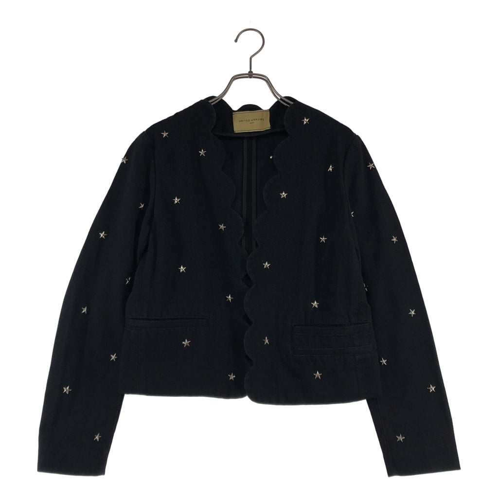 UNITED ARROWS / ユナイテッドアローズ | 2024SS | スタースタッズ スカラップ デニムジャケット | 38 | レディース
