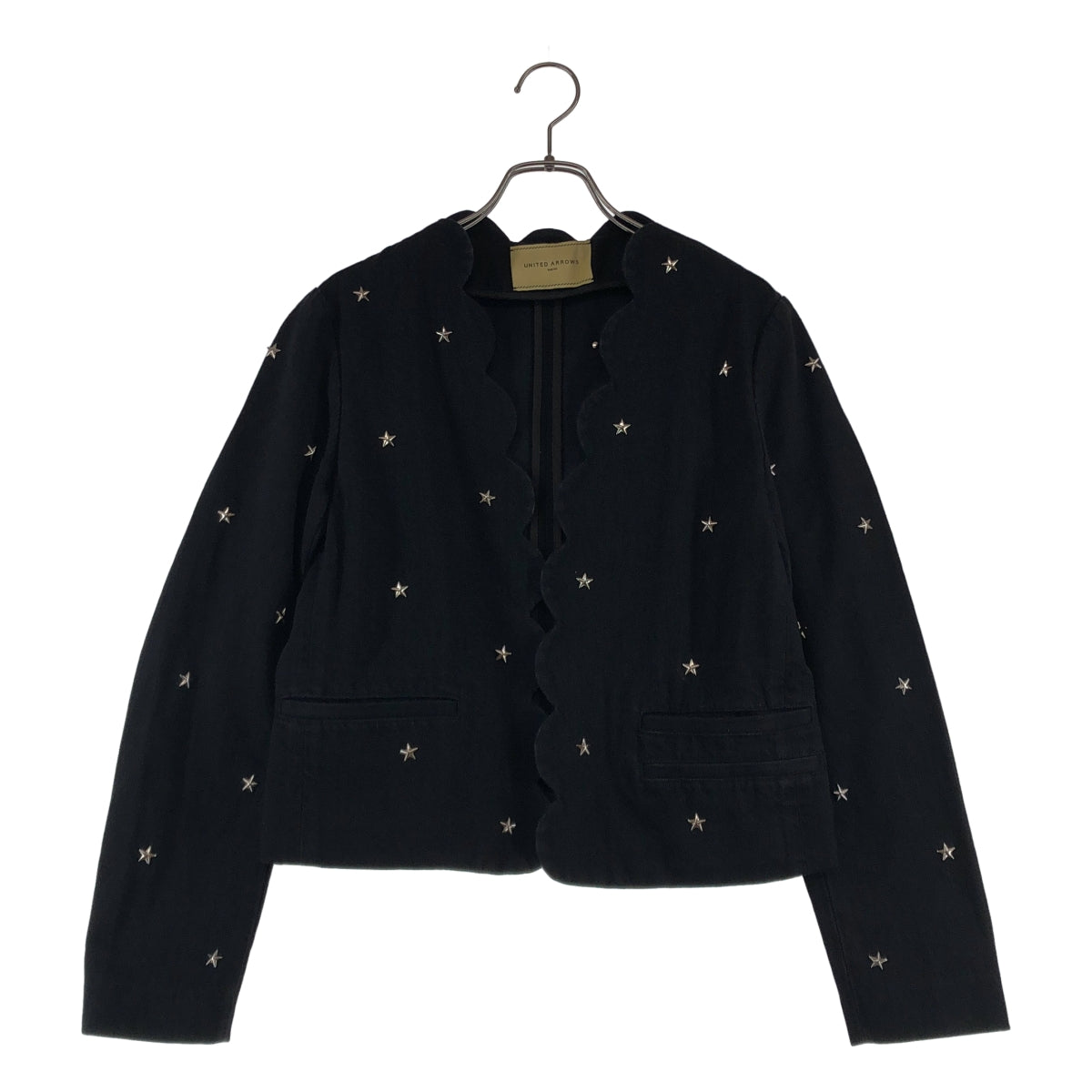 UNITED ARROWS / ユナイテッドアローズ | 2024SS | スタースタッズ スカラップ デニムジャケット | 38 | レディース