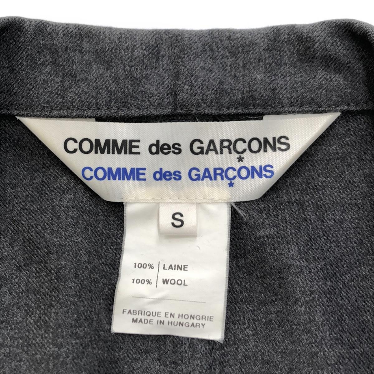 【미품】 COMME des GARCONS COMME des GARCONS / 콤콤 | 5 분 소매 더블 브레스트 롱 재킷 | S | 회색 | 여성