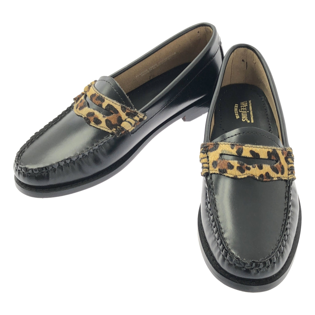 GHBASS / 지에이치 버스 | 가죽 레오파드 코인 로퍼 가죽 신발 | 3 1/2 |